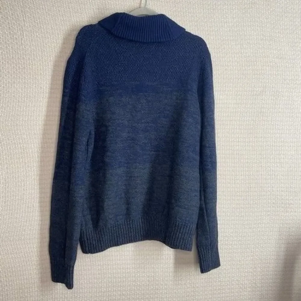 Banana‎ Republic Merino Wool Blend Shawl Collar Sweater Men Size XL Navy Blue